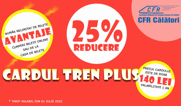Cumpără bilete cu 25% Reducere!